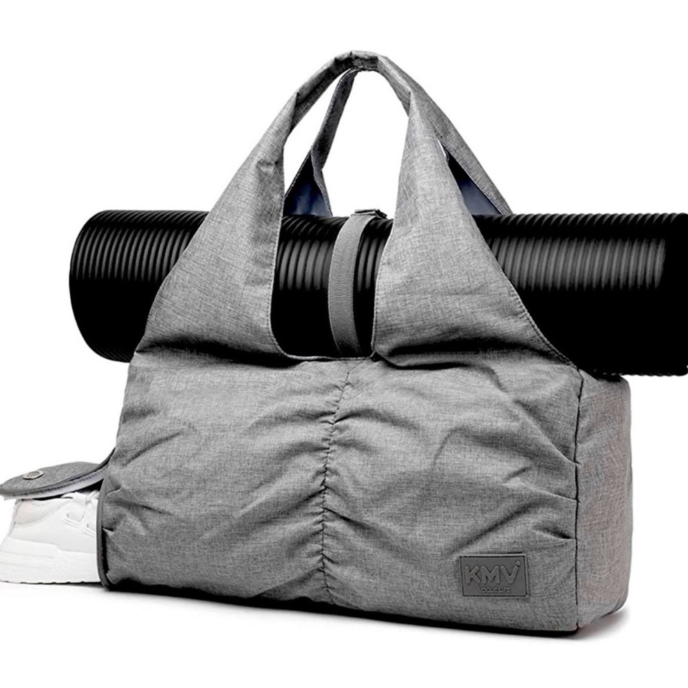 Heather Gray Gym Bag w/ Yoga Mat Strap
